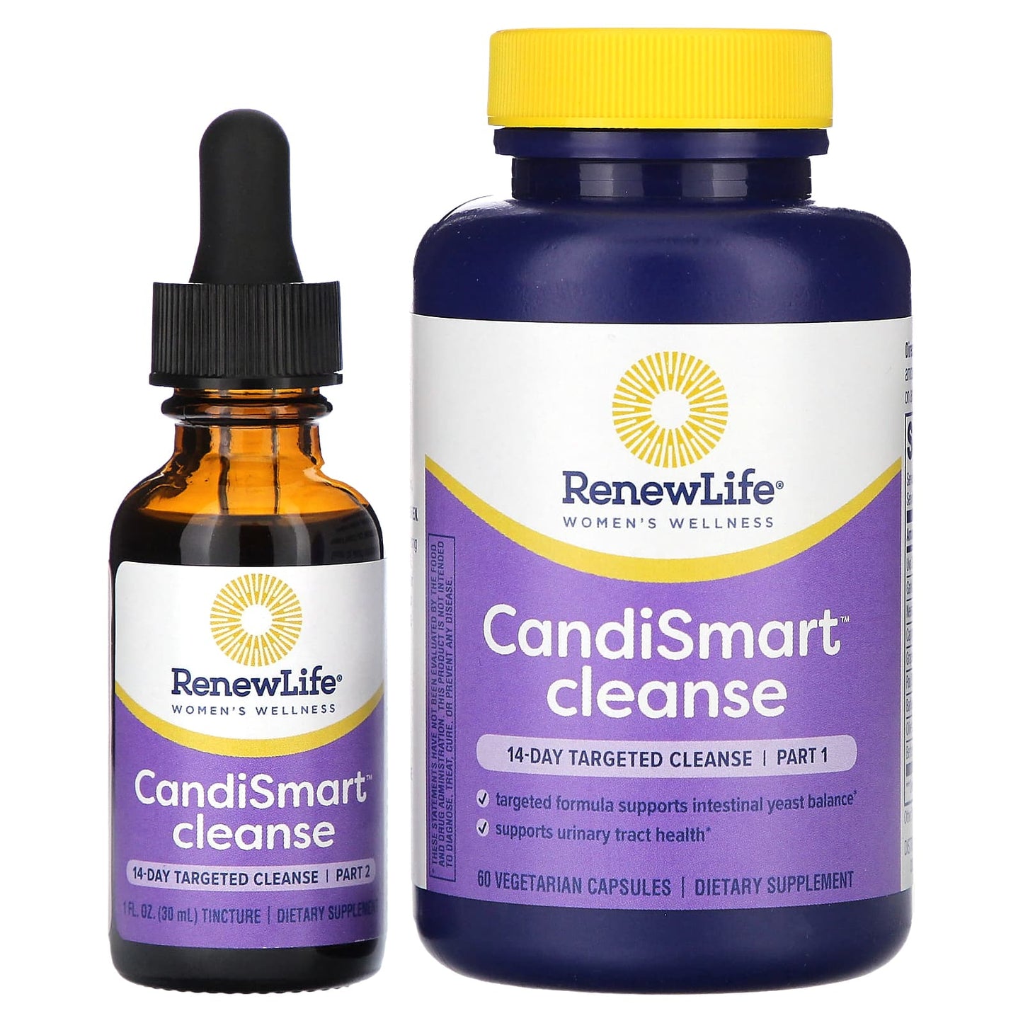 Renew Life, CandiSmart Cleanse, 14-Day Targeted Cleanse, 2-Part