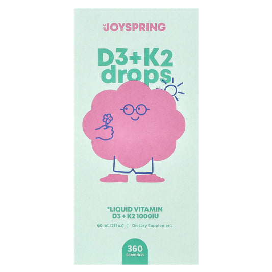 JoySpring-D3 + K2 Drops-2 fl oz (60 ml)