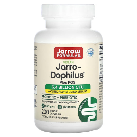 Jarrow Formulas-Vegan Jarro-Dophilus Plus FOS-200 Veggie Capsules