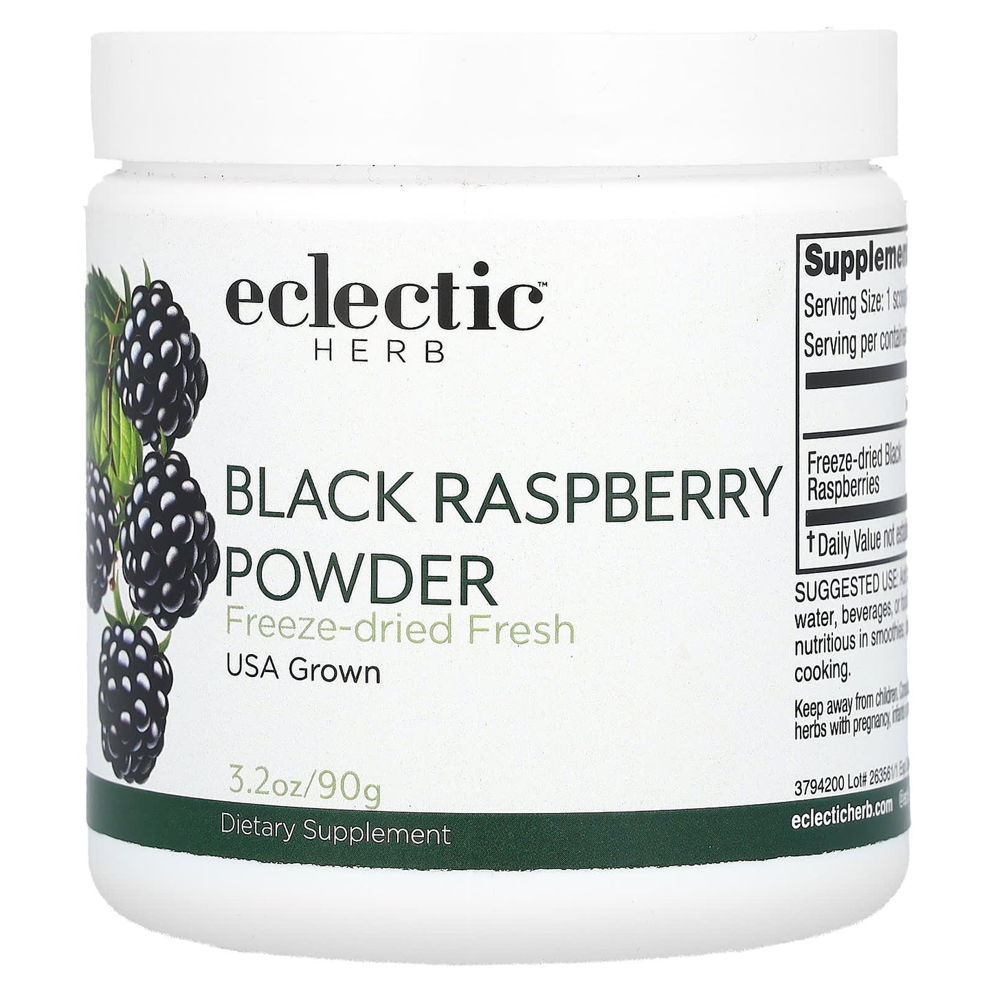 Eclectic Institute-Black Raspberry Powder-3.2 oz (90 g)