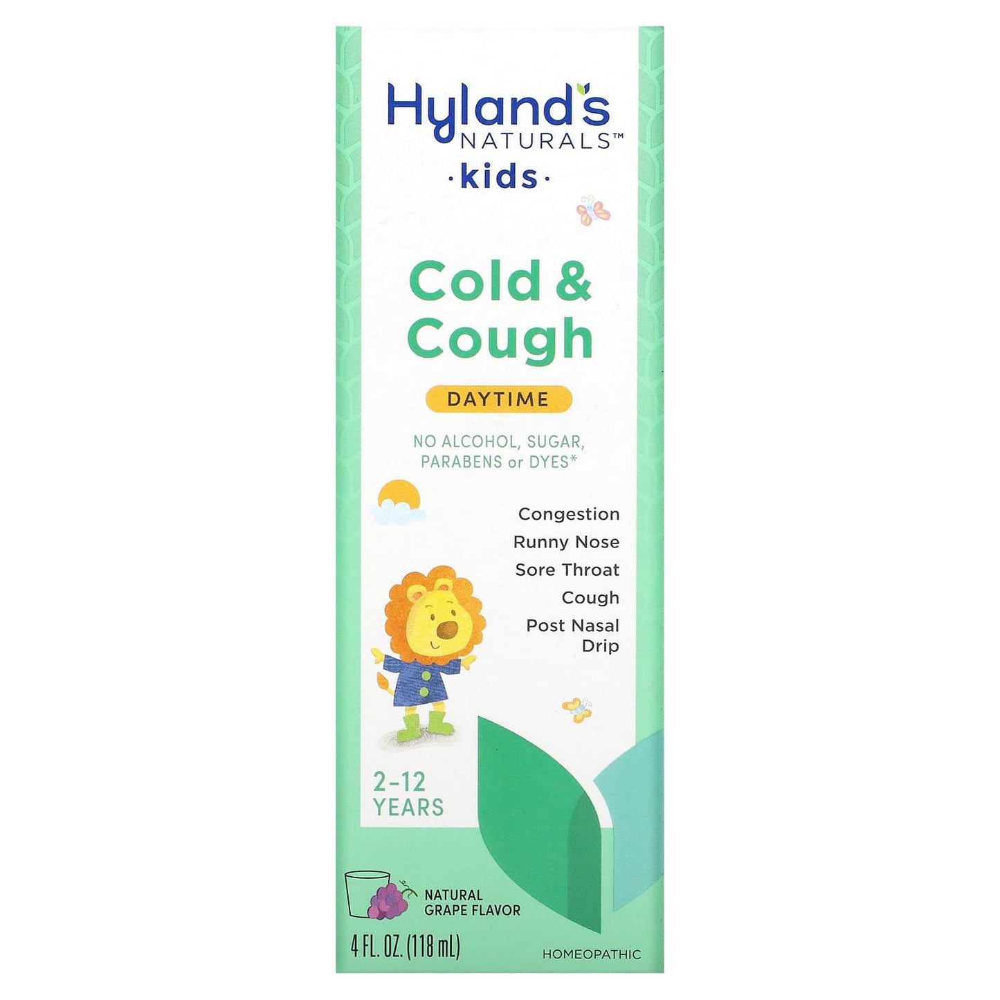 Hyland's Naturals-Kids-Cold & Cough-Daytime-Ages 2-12-Natural Grape-4 fl oz (118 ml)