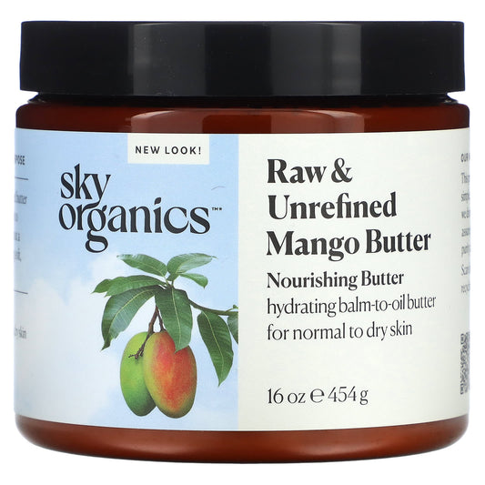 Sky Organics-Mango Butter-Raw & Unrefined-16 oz (454 g)