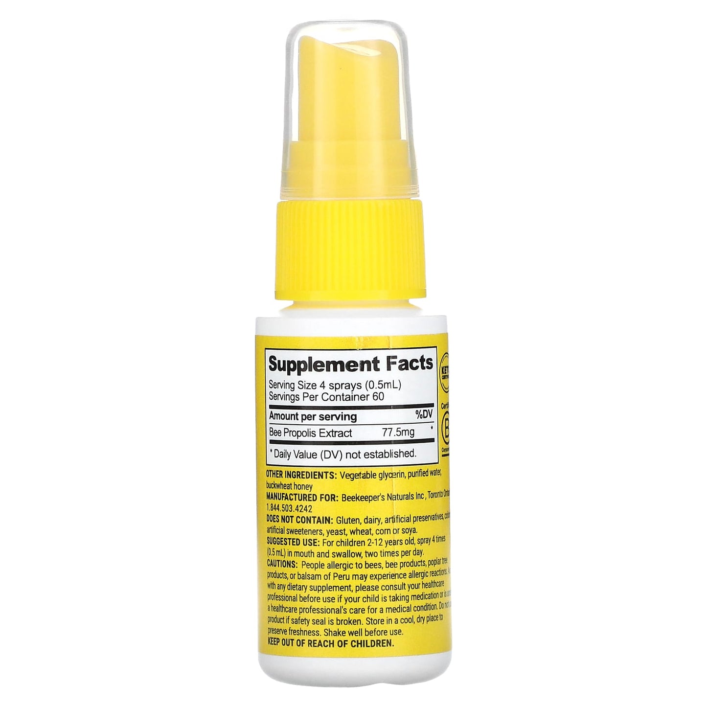 Beekeeper's Naturals, Kids, Propolis Immune Support, Daily Throat Spray, 1.06 fl oz (30 ml)