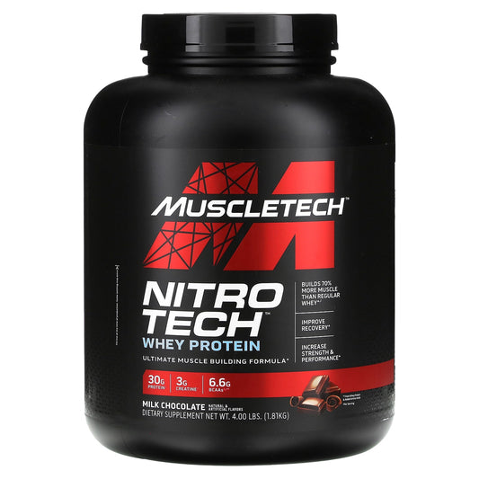 MuscleTech-NitroTech-Whey Peptides-Milk Chocolate-4 lbs (1.81 kg)