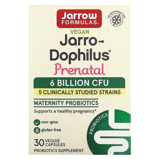 Jarrow Formulas-Vegan Jarro-Dophilus-Prenatal-6 Billion CFU-30 Veggie Capsules