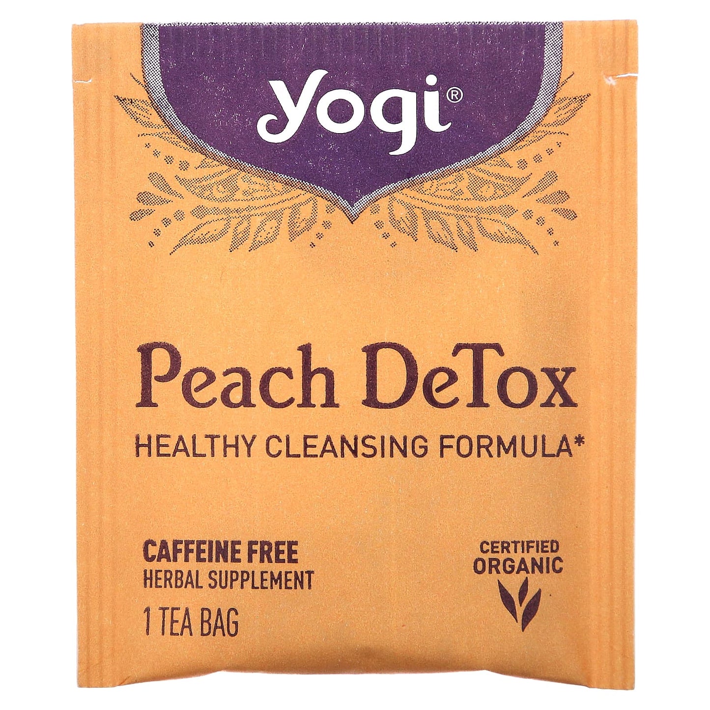 Yogi Tea, Peach DeTox, Caffeine Free, 16 Tea Bags, 1.12 oz (32 g)