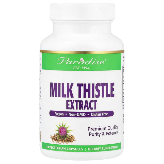 Paradise Herbs-Milk Thistle Extract-120 Vegetarian Capsules