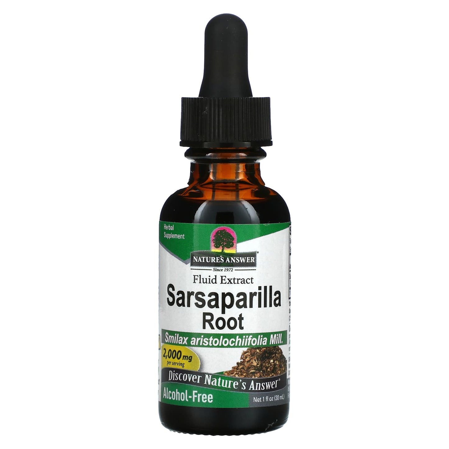 Nature's Answer-Sarsaparilla Root-Fluid Extract-Alcohol Free-2,000 mg-1 fl oz (30 ml)