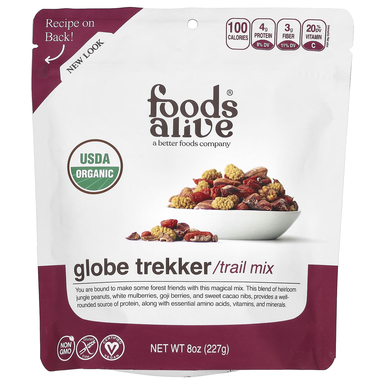 Foods Alive-Trail Mix-Globe Trekker-8 oz (227 g)