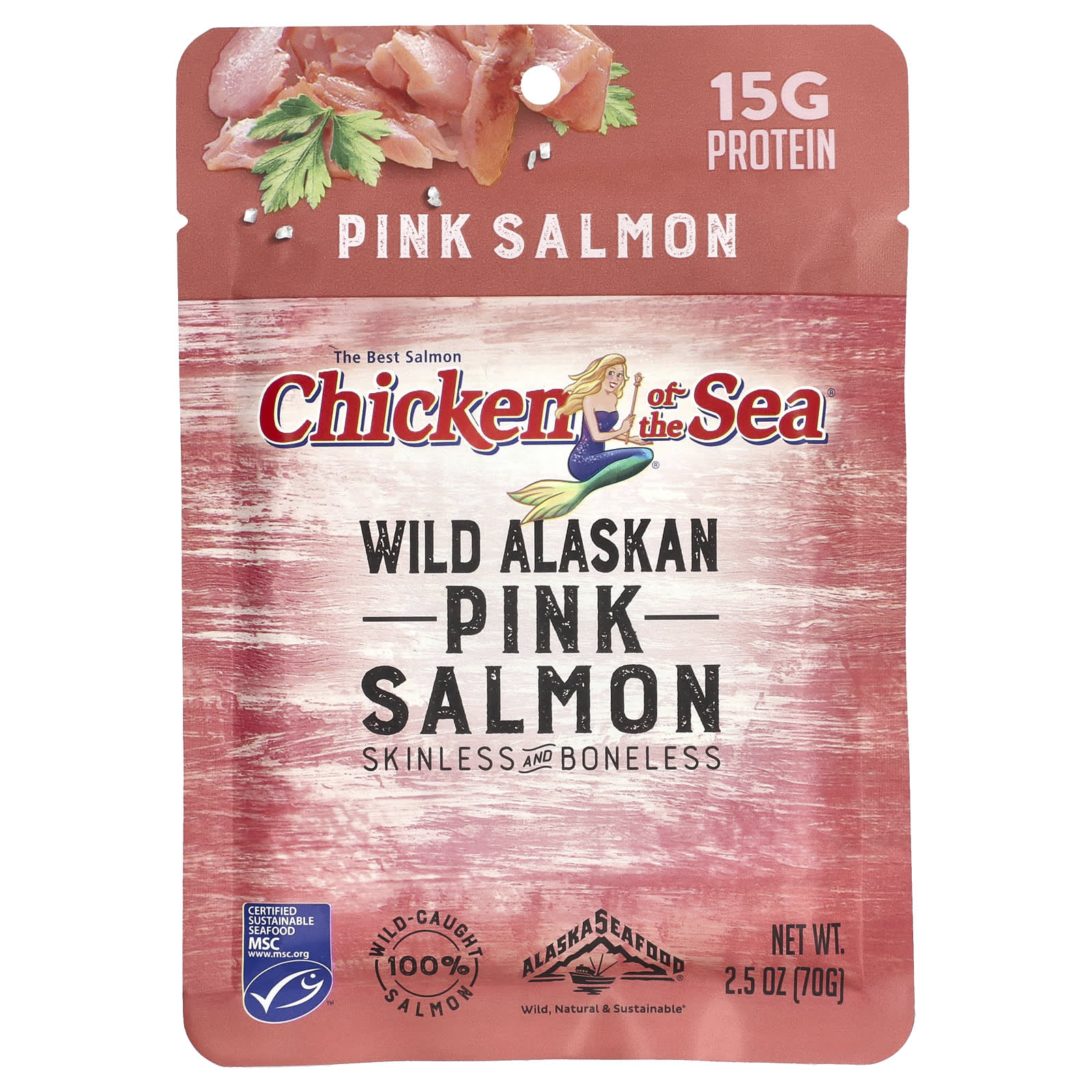 Chicken of the Sea-Wild Alaskan Pink Salmon-2.5 oz ( 70 g)