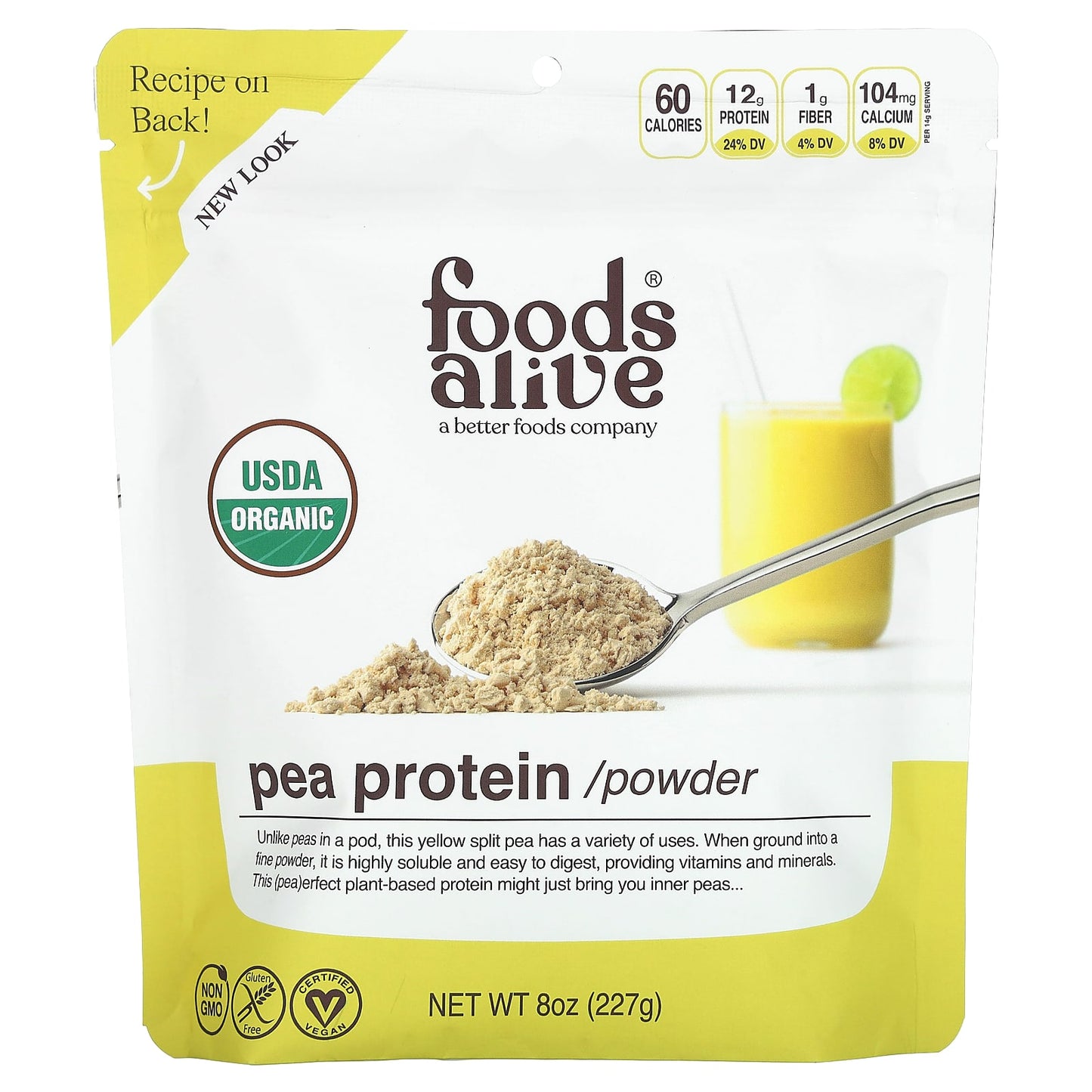 Foods Alive-Pea Protein Powder-8 oz (227 g)