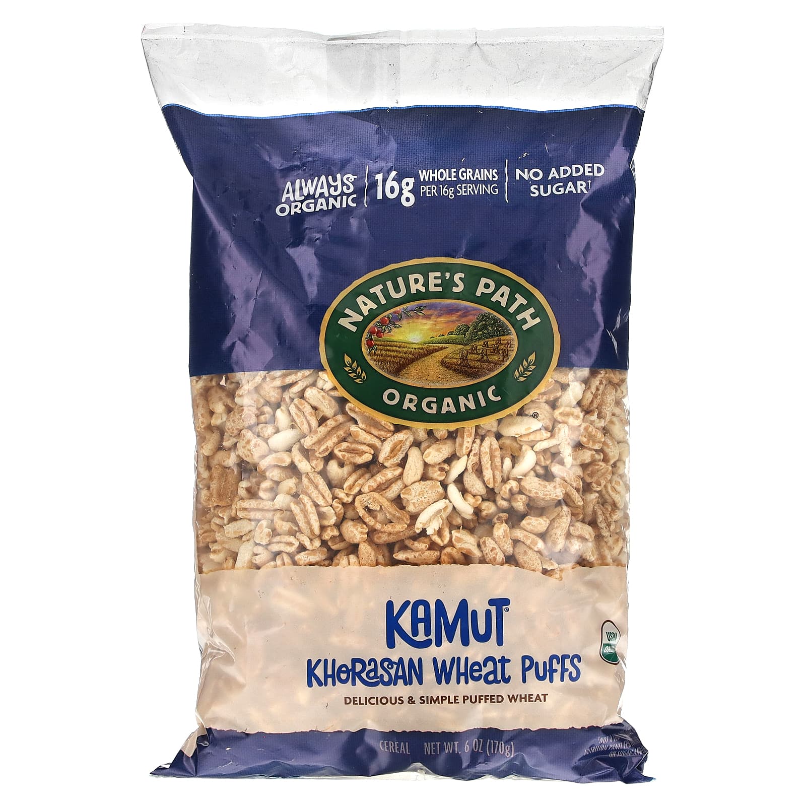 Nature's Path-Organic Kamut Khorasan Wheat Puffs Cereal- 6 oz (170 g)