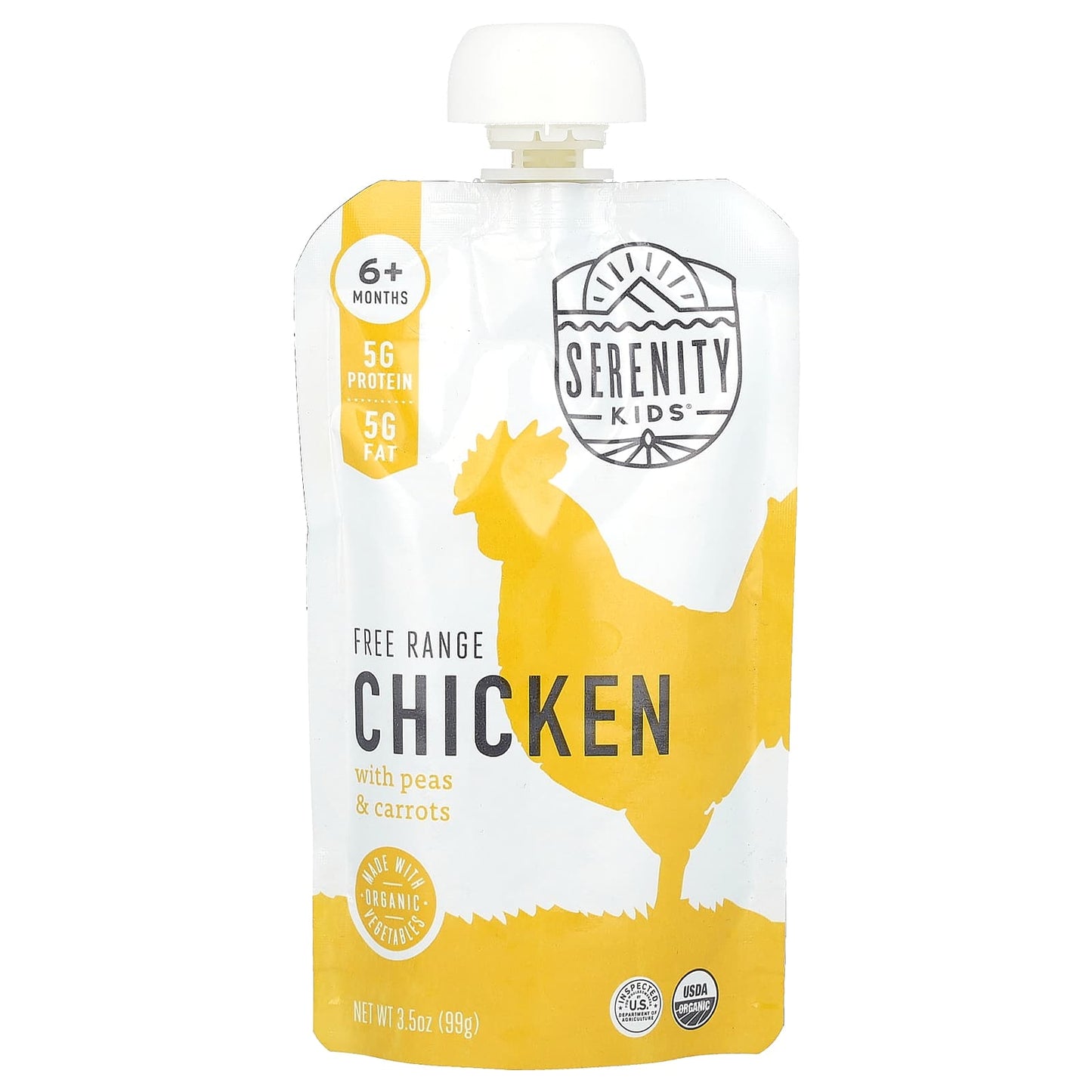 Serenity Kids-Chicken with Peas & Carrots-6+ Months-3.5 oz (99 g)