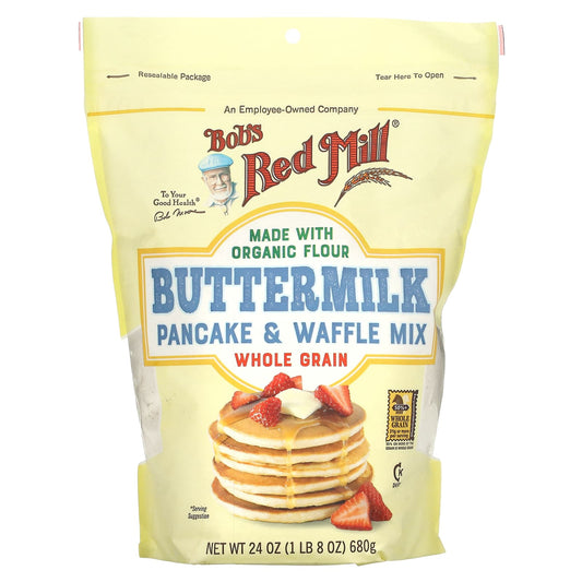 Bob's Red Mill-Buttermilk Pancake & Waffle Mix-Whole Grain-24 oz (680 g)