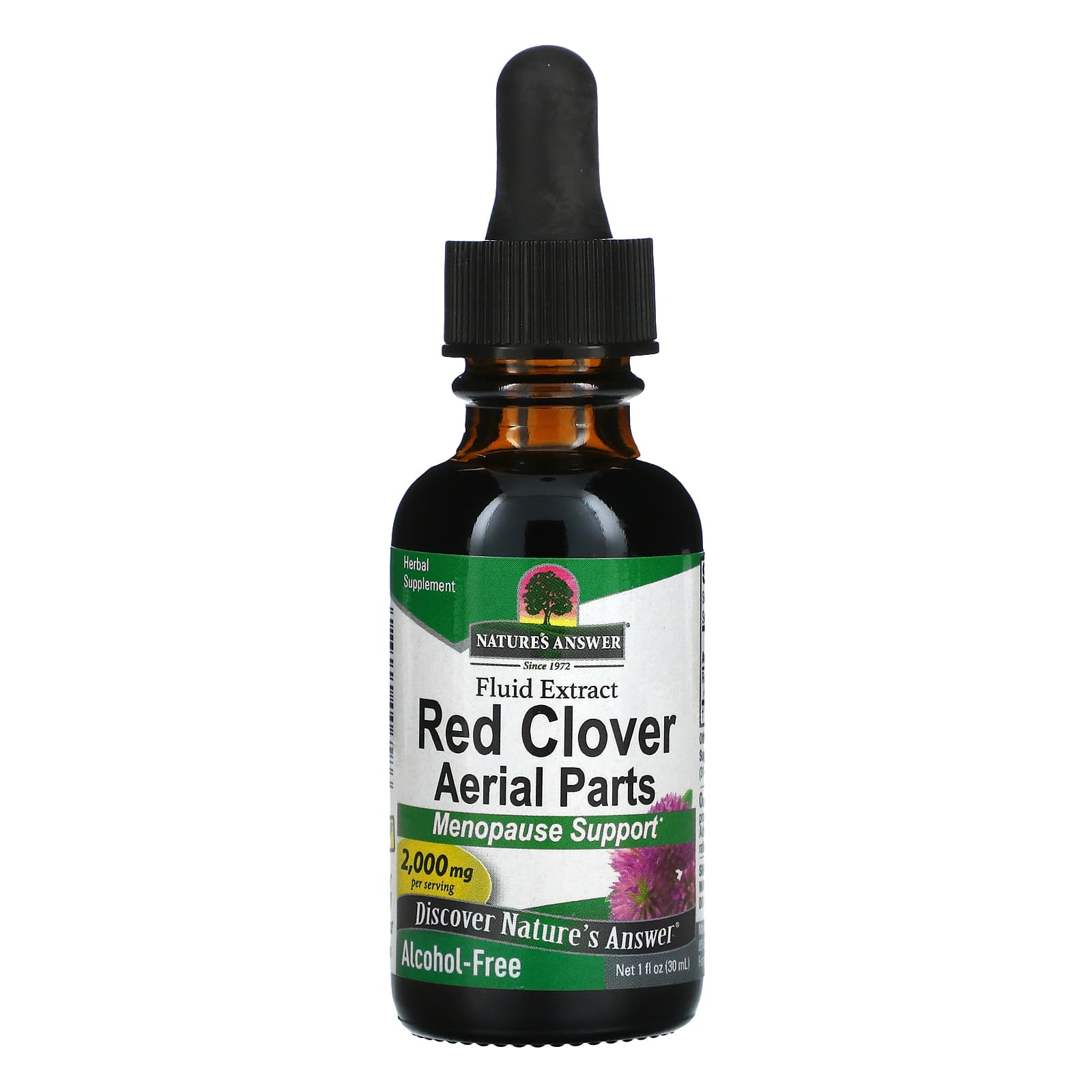 Nature's Answer-Red Clover Aerial Parts-Fluid Extract-Alcohol-Free-2,000 mg-1 fl oz (30 ml)