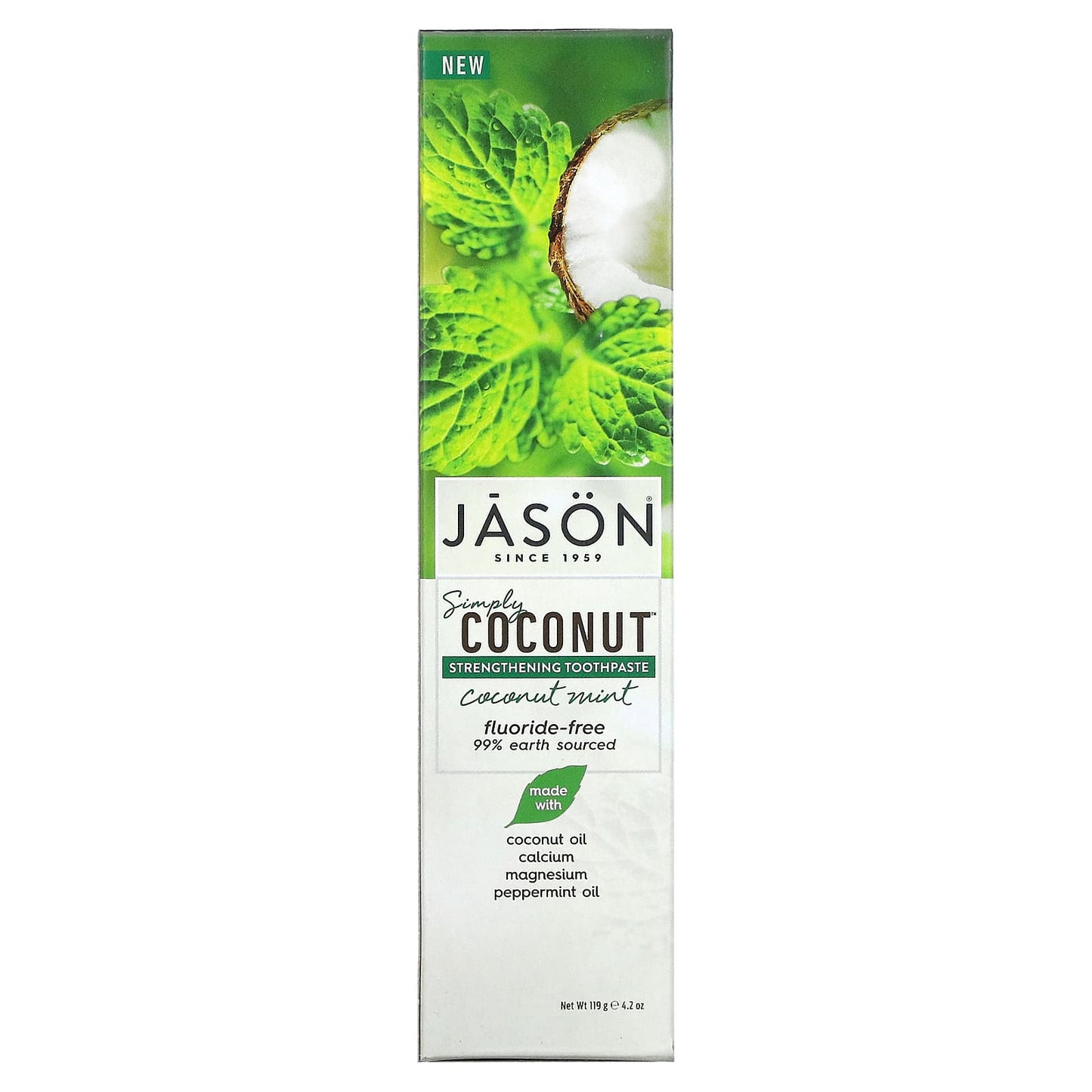 Jason Natural, Simply Coconut, Strengthening Toothpaste, Coconut Mint, 4.2 oz (119 g)