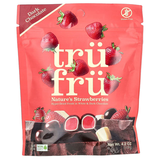 Tru Fru-Nature's Strawberries-Dark Chocolate-4.2 oz (119 g)