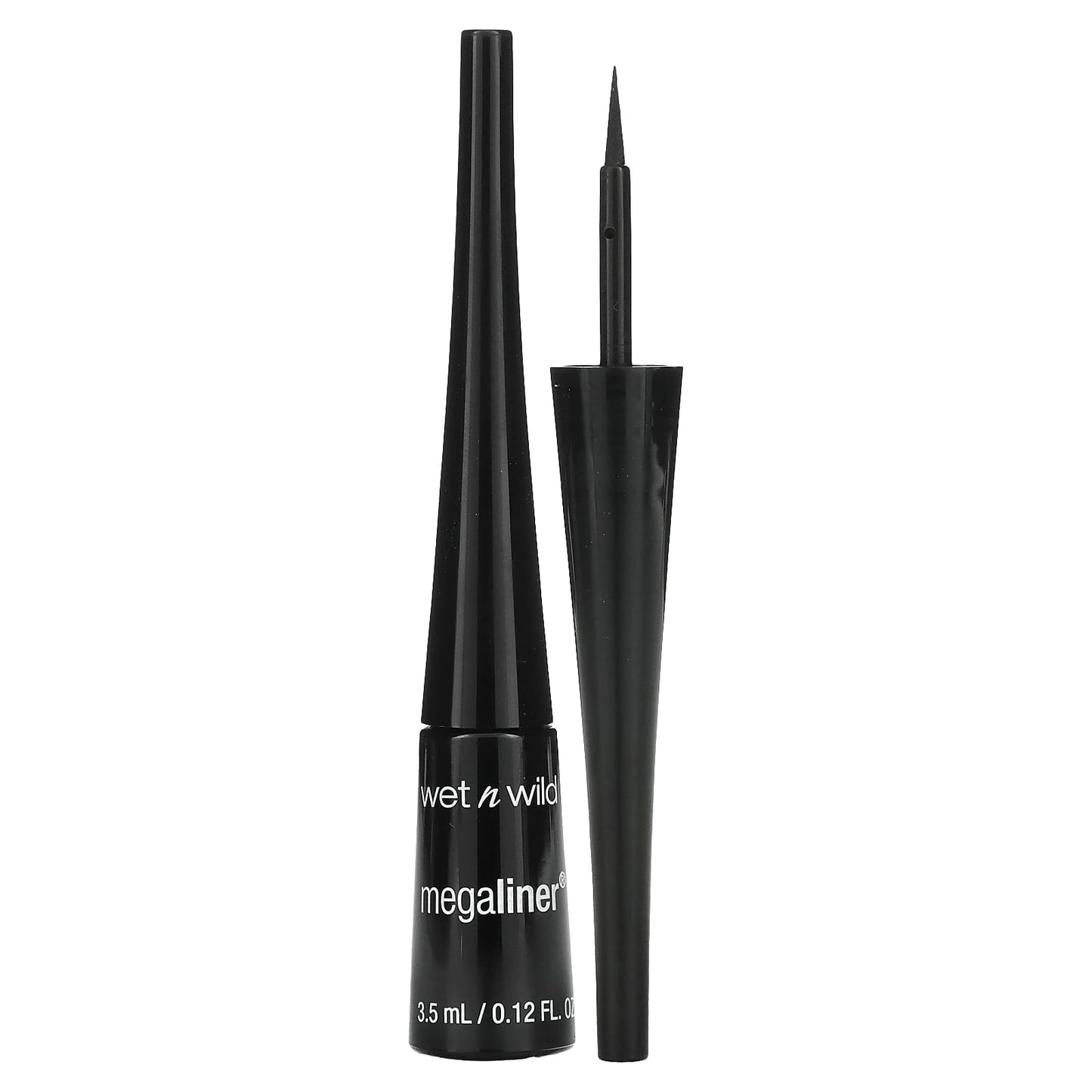 wet n wild-MegaLiner Liquid Eyeliner-Black -0.12 fl oz (3.5 ml)