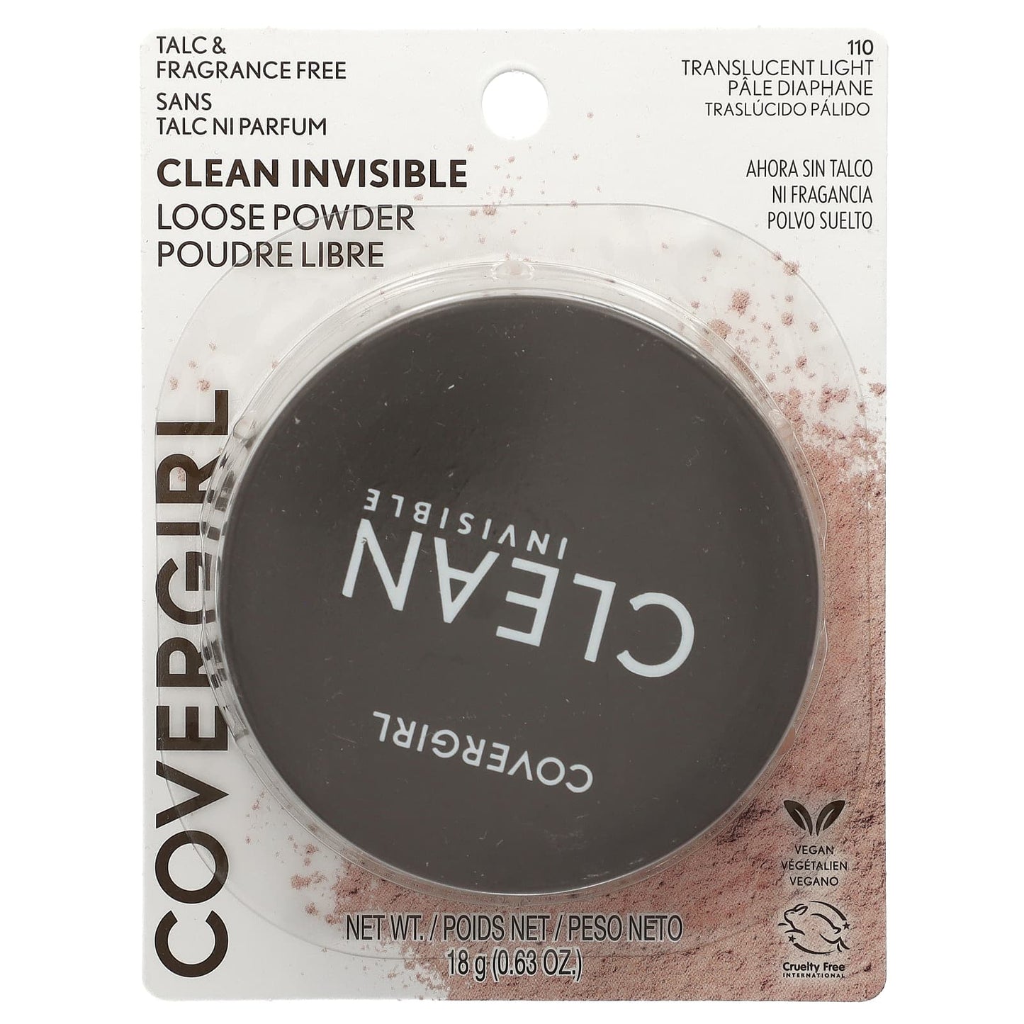 Covergirl, Clean Invisible, Loose Powder, 110 Translucent Light, 0.63 oz (18 g)