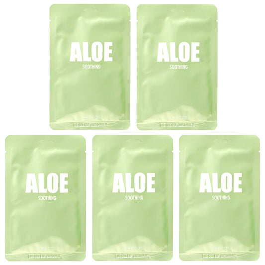 Lapcos-Aloe Soothing Sheet Mask Set-5 Sheets-1.11 fl oz (33 ml) Each