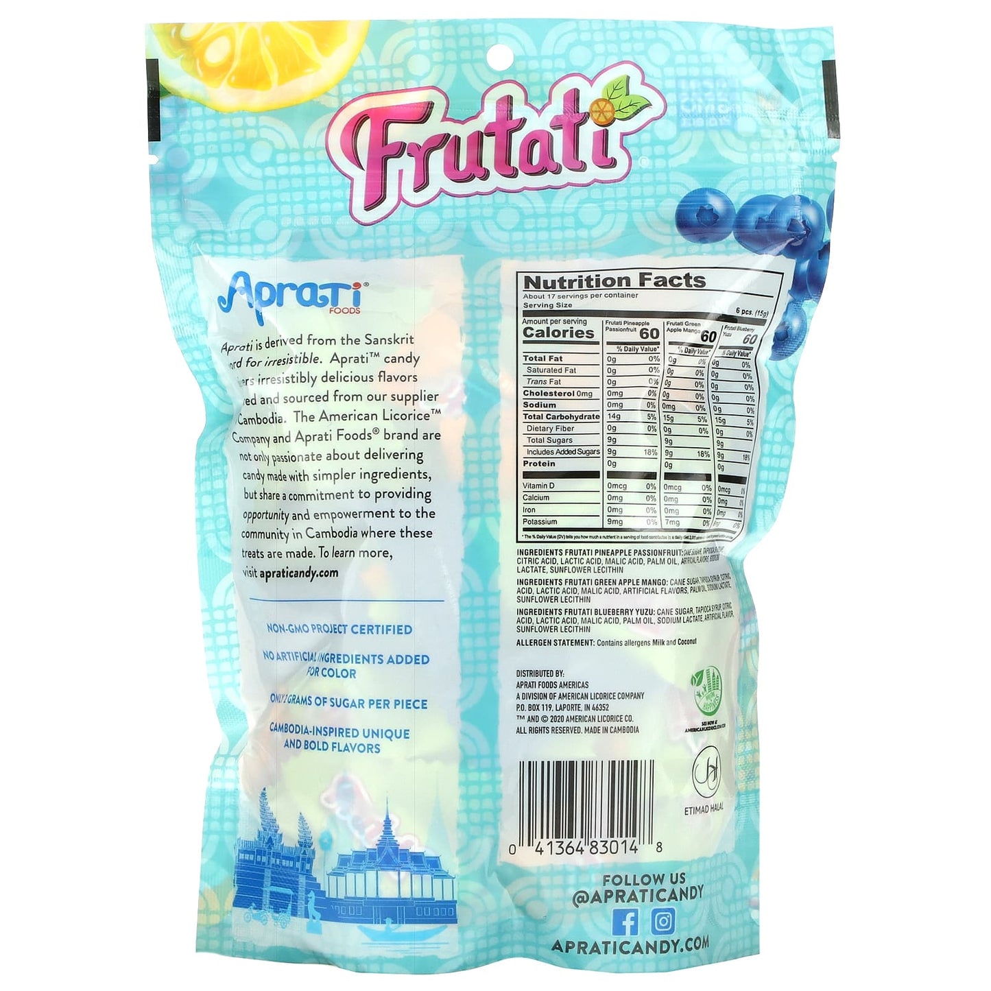 Aprati Foods, Hard Candy, Frutati Assortment, 9 oz (255 g)