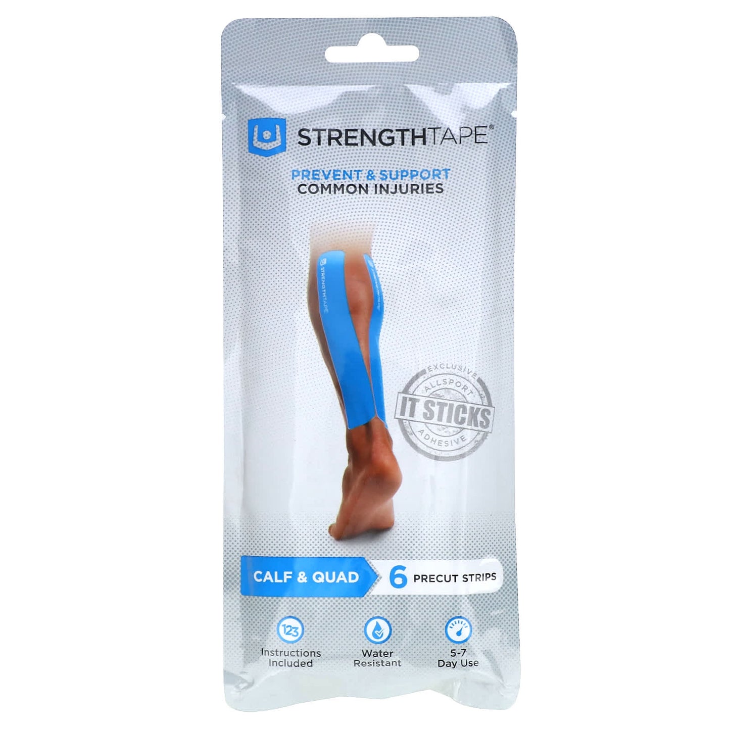 Strengthtape-Kinesiology Tape Kit-Calf & Quad-6 Precut Strips