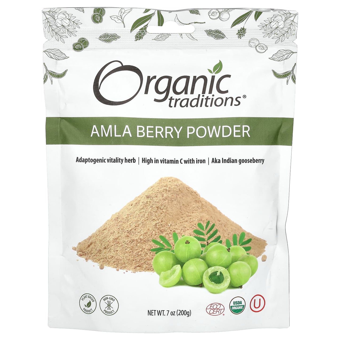 Organic Traditions-Amla Berry Powder-7 oz (200 g)