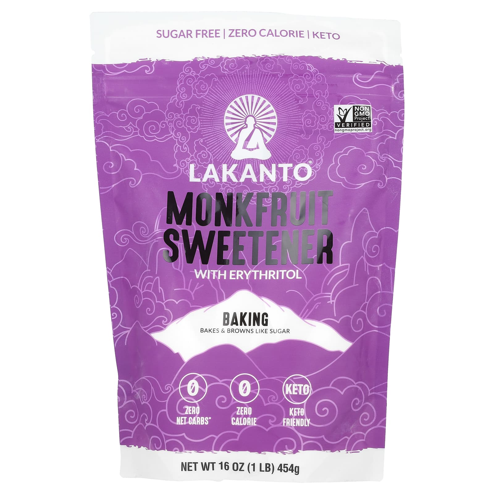 Lakanto-Monkfruit Baking Sweetener with Erythritol-16 oz (454 g)