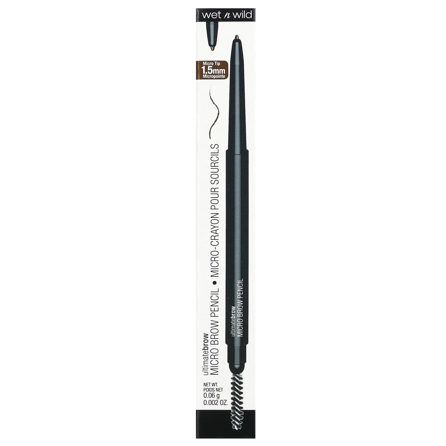 wet n wild, Ultimate Brow, Micro Brow Pencil, Soft Brown, 0.002 oz (0.06 g)