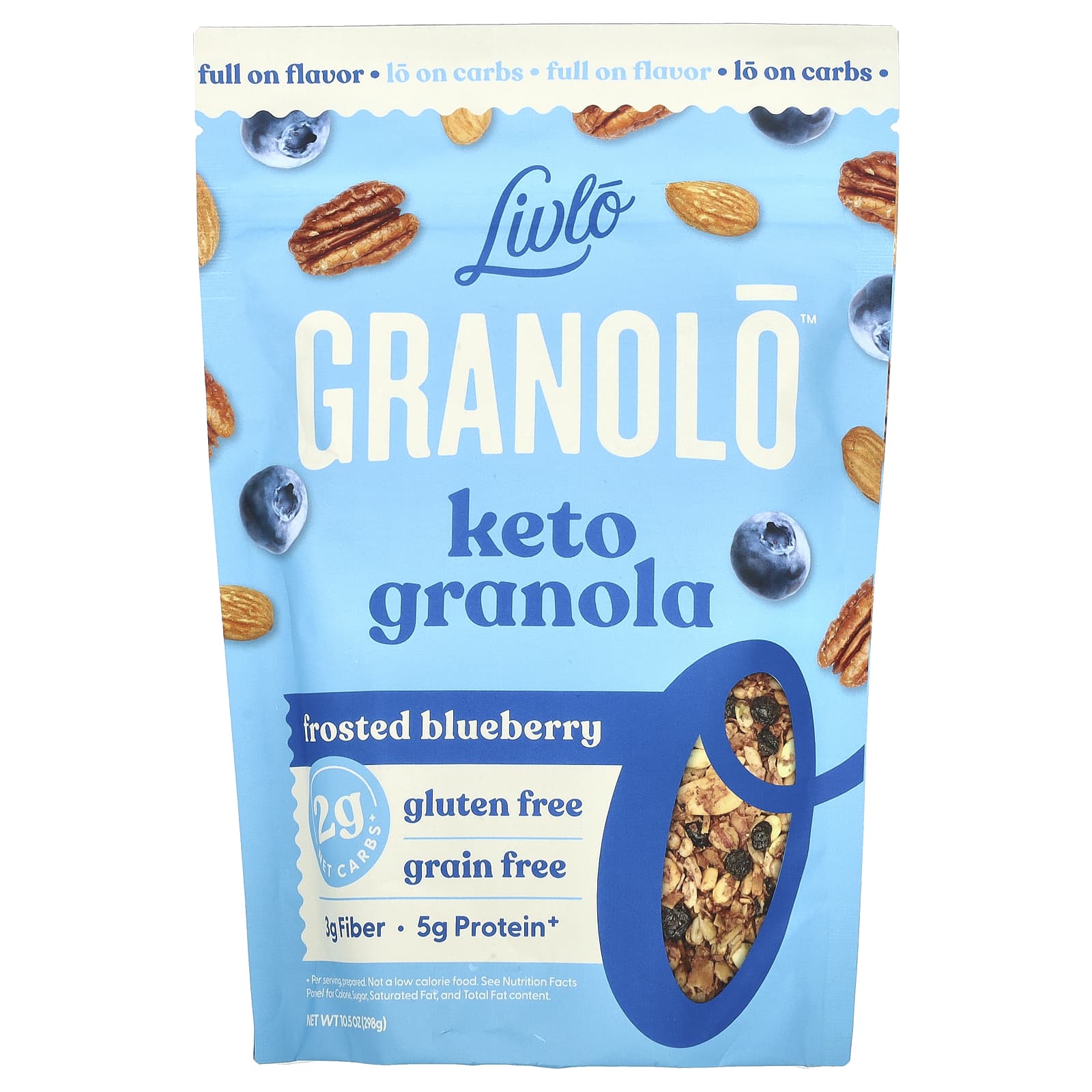 Livlo-Granolo-Keto Granola-Frosted Blueberry-10.5 oz (298 g)