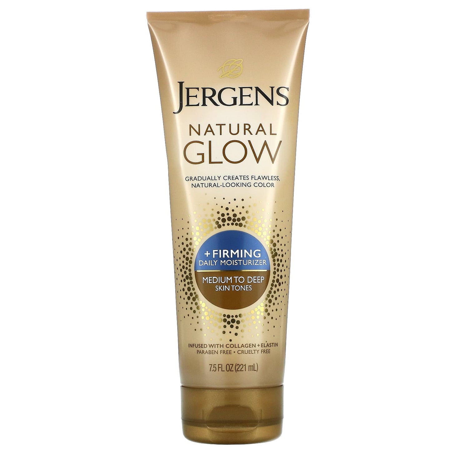 Jergens-Natural Glow-Firming Daily Moisturizer-Medium to Deep Skin Tones-7.5 fl oz (221 ml)