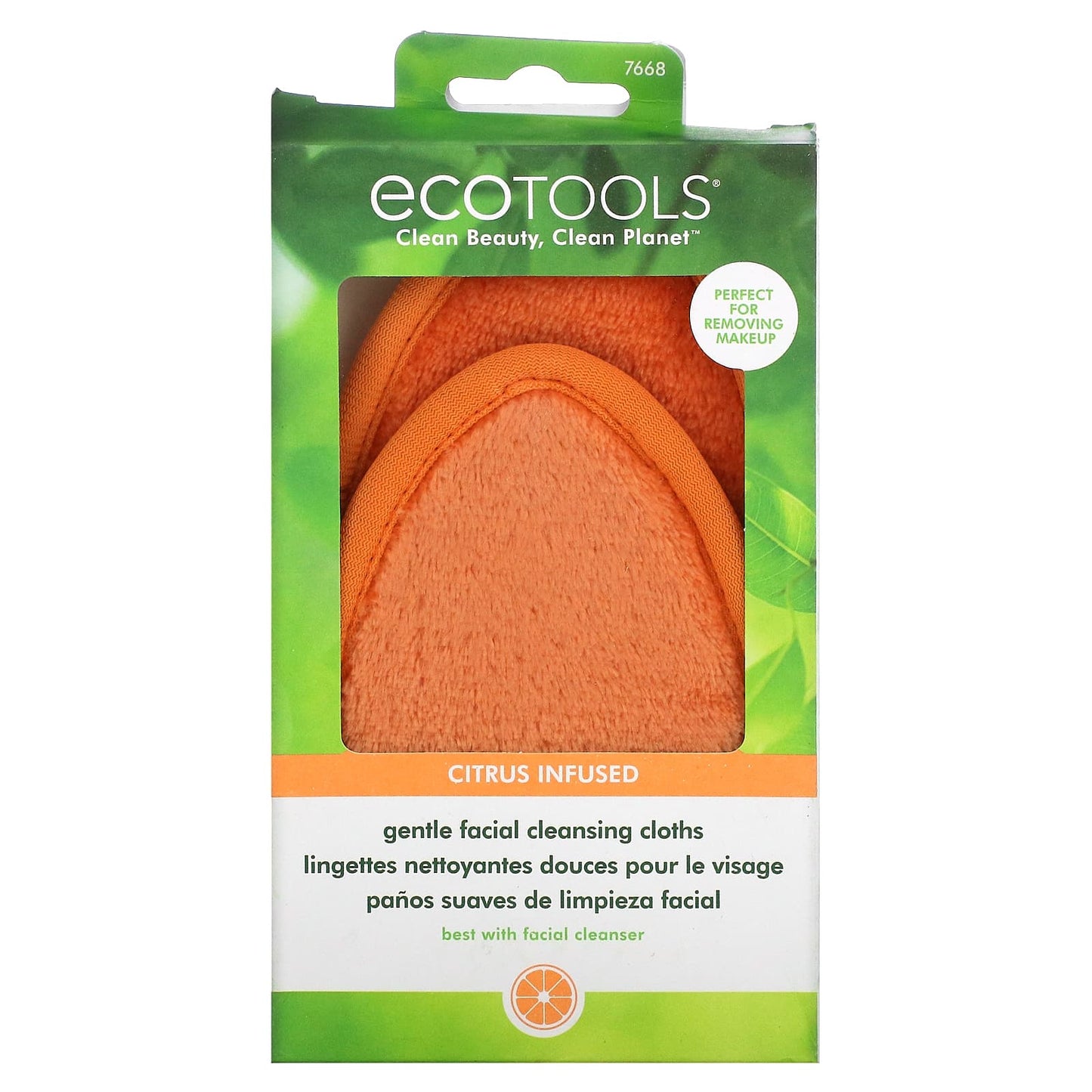 EcoTools, Gentle Facial Cleansing Cloths, Citrus Infused, 2 Count