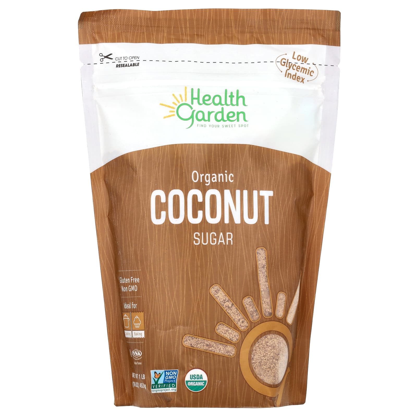 Health Garden-Organic Coconut Sugar-16 oz (453 g)