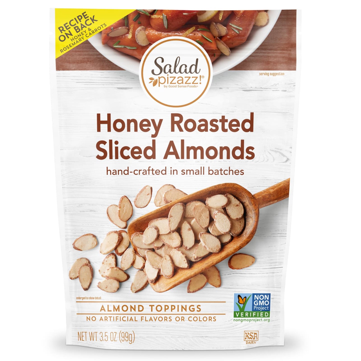 Salad Pizazz!-Almond Toppers-Honey Roasted Sliced Almonds- 3.5 oz (99 g)