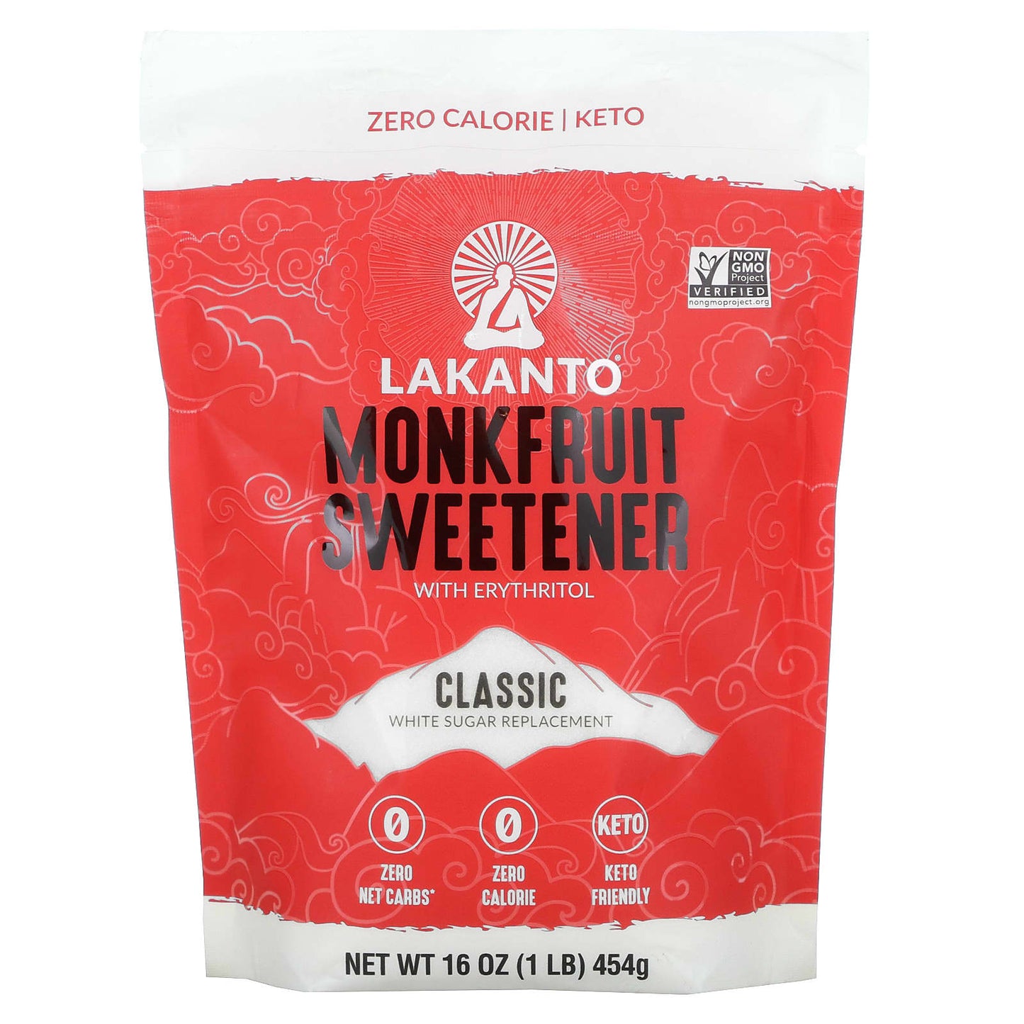 Lakanto-Monkfruit Sweetener with Erythritol-Classic-16 oz (454 g)