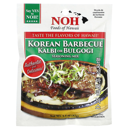 NOH Foods of Hawaii-Korean Barbecue Kalbi or Bulgogi Seasoning Mix-1.5 oz (42 g)