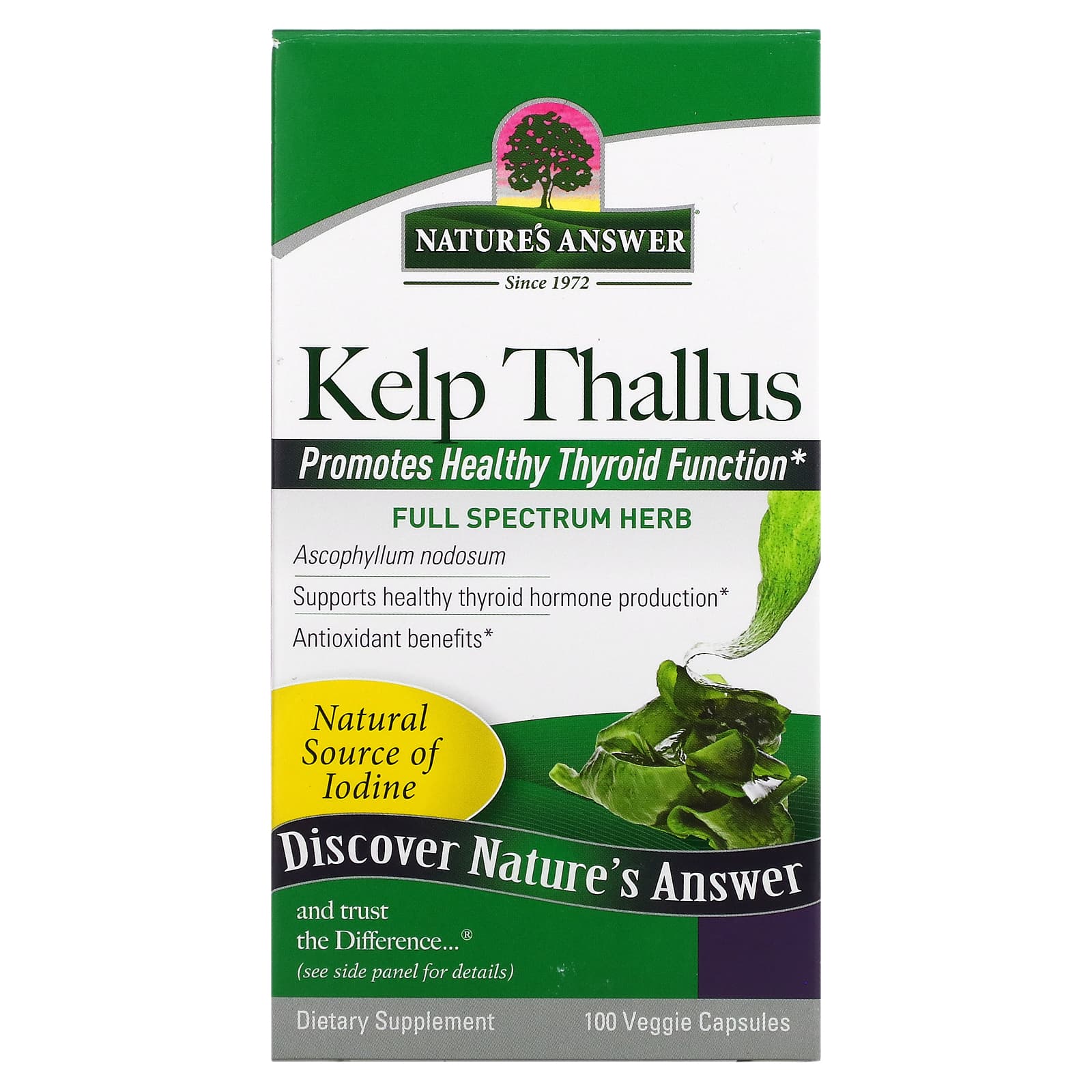 Nature's Answer-Kelp Thallus-100 Veggie Capsules