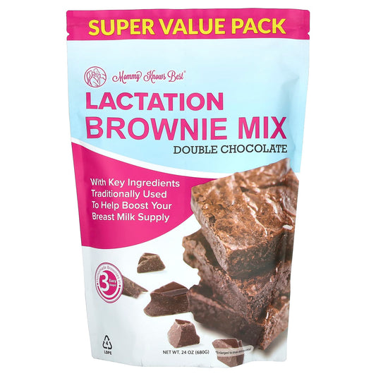 Mommy Knows Best-Lactation Brownie Mix-Double Chocolate- 24 oz (680 g)