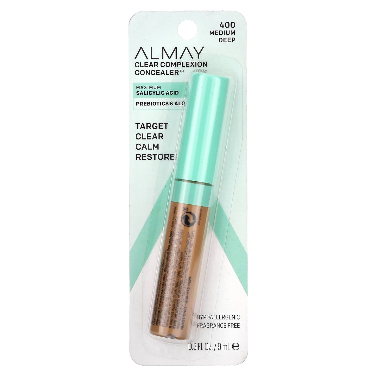 Almay, Clear Complexion Concealer, 400 Medium Deep , 0.3 fl oz (9 ml)