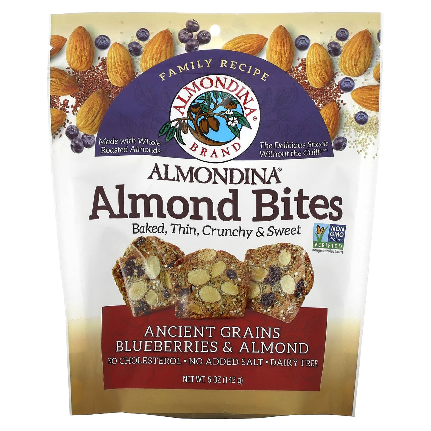 Almondina-Almond Bites-Ancient Grains Blueberries & Almonds-5 oz (142 g)