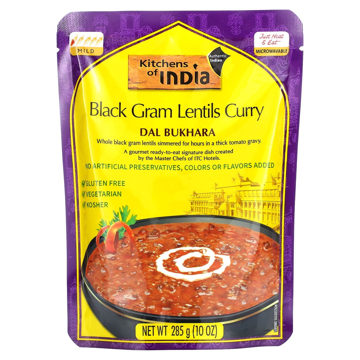 Kitchens of India-Dal Bukhara-Black Gram Lentils Curry-Mild-10 oz (285 g)