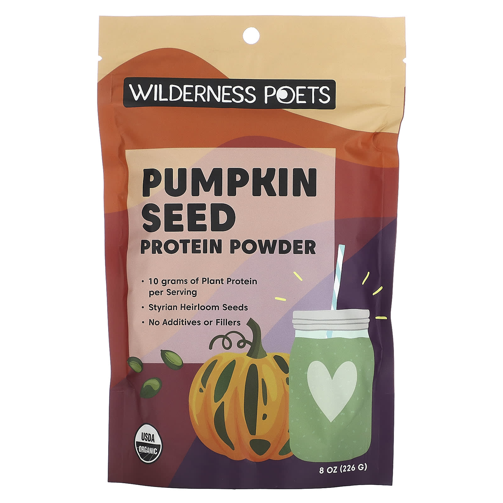 Wilderness Poets-Organic Pumpkin Seed Protein Powder-8 oz (226 g)