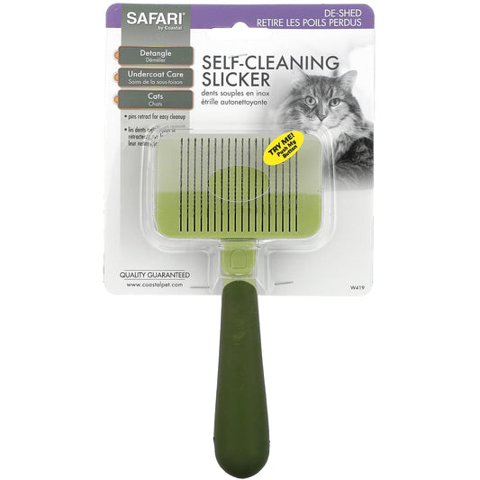 Safari-Self-Cleaning Slicker Brush for Cats-1 Slicker Brush