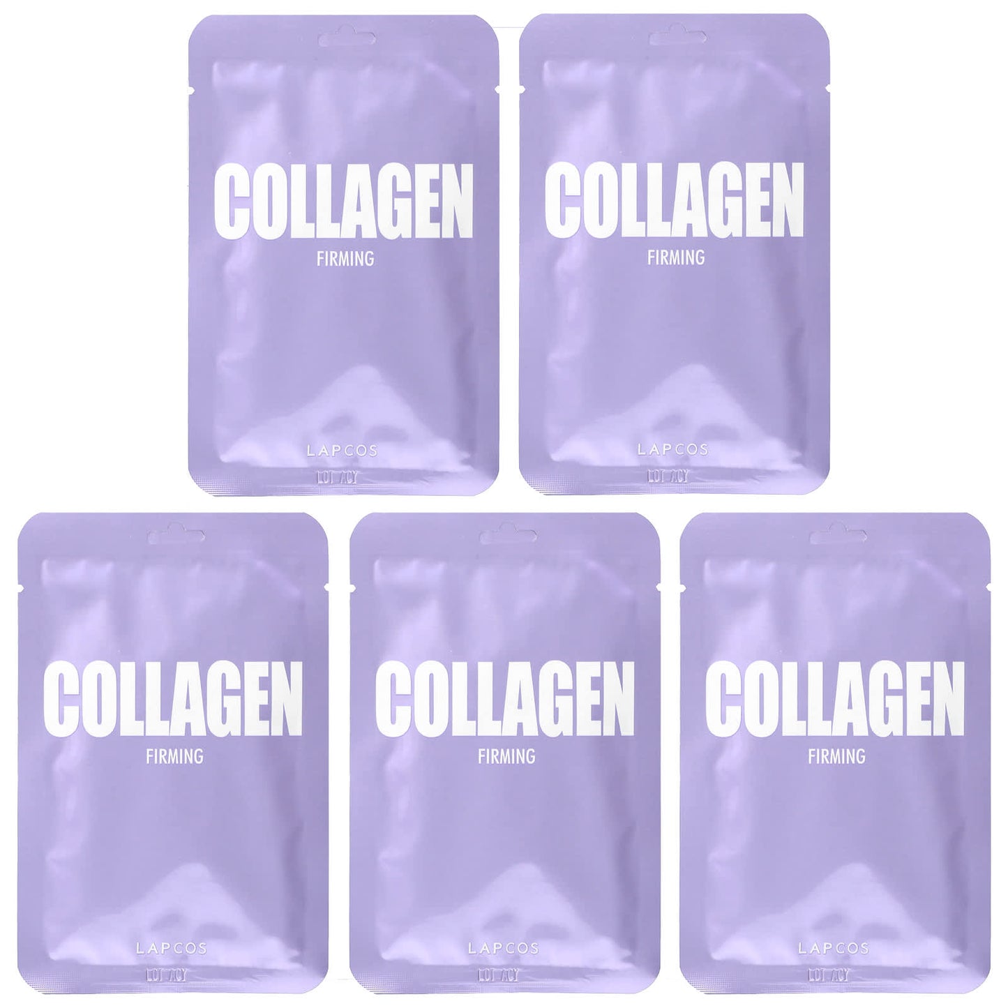 Lapcos-Collagen Firming Sheet Mask Set-5 Sheets-0.84 fl oz (25 ml) Each