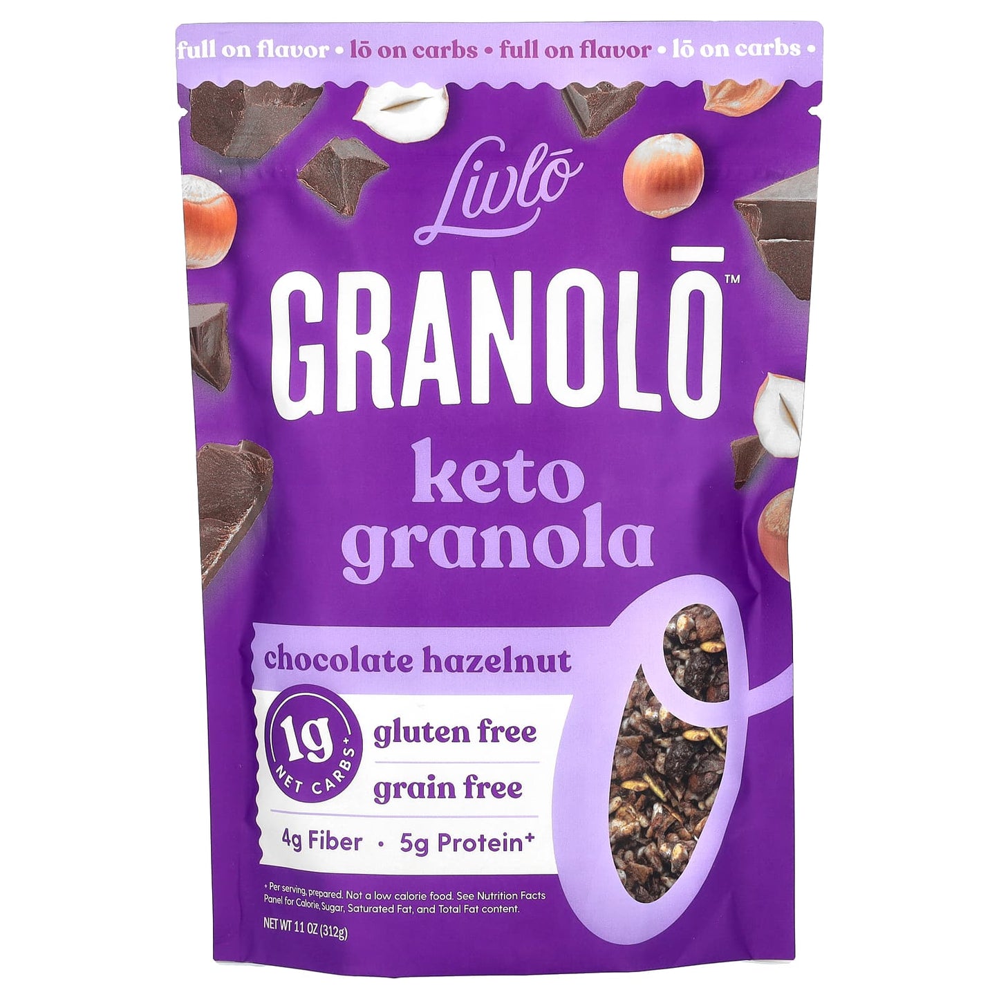 Livlo-Granolo-Keto Granola-Chocolate Hazelnut-11 oz (312 g)