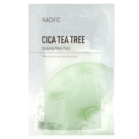 Nacific-Cica Tea Tree Relaxing Beauty Mask Pack-1 Sheet Mask-1.05 oz (30 g)