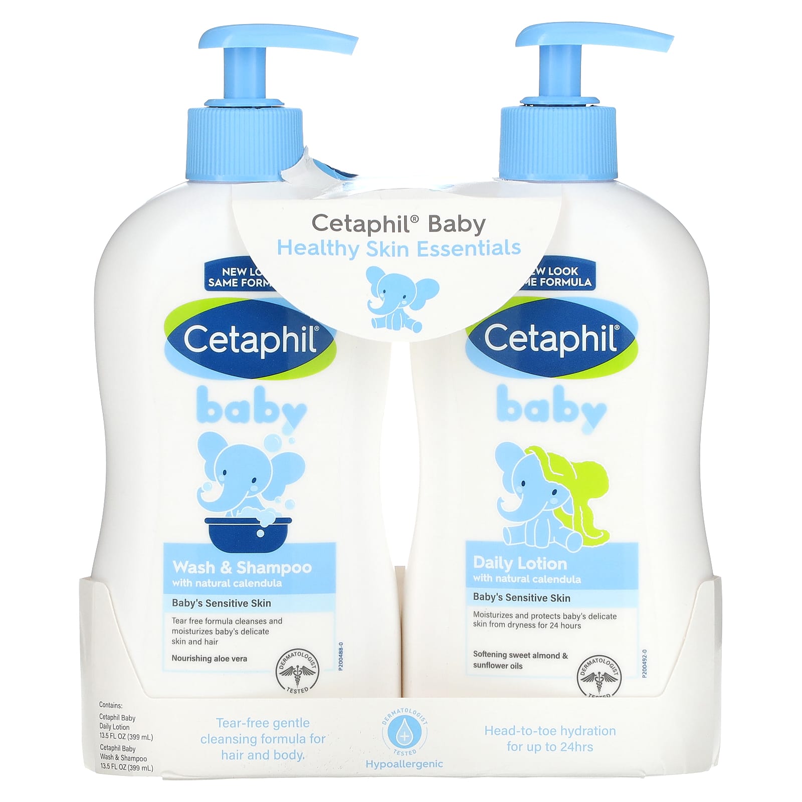 Cetaphil-Baby-Healthy Skin Essentials Set-2 Piece Set-13.5 fl oz (399 ml) Each