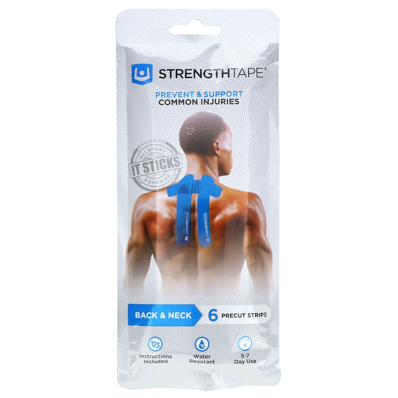 Strengthtape-Kinesiology Tape Kit-Back & Neck-6 Precut Strips