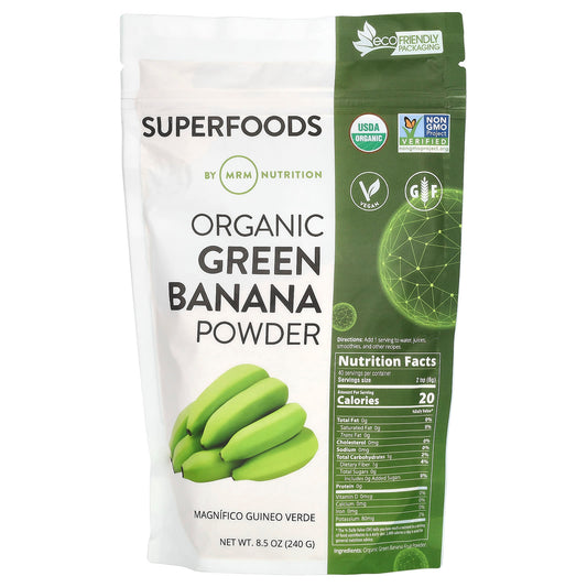 MRM Nutrition-Organic Green Banana Powder-8.5 oz (240 g)