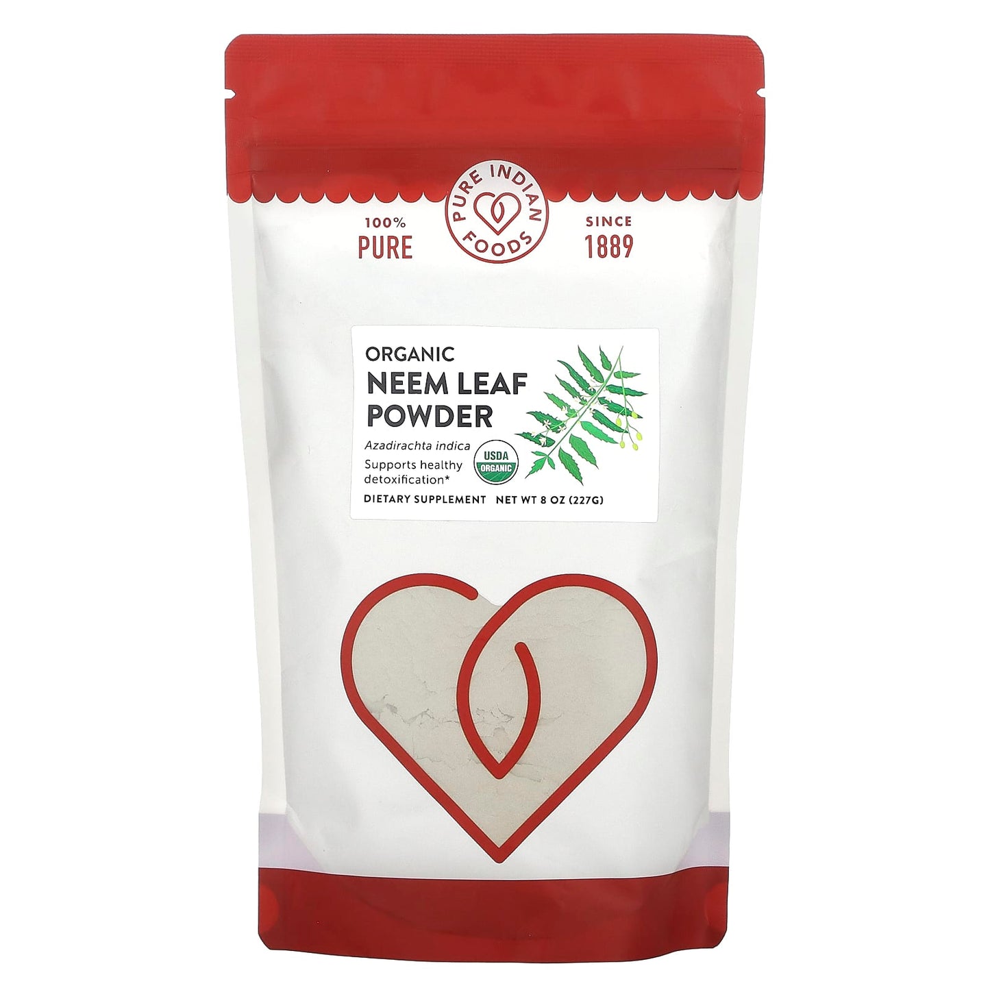 Pure Indian Foods-Organic Neem Leaf Powder-8 oz (227 g)